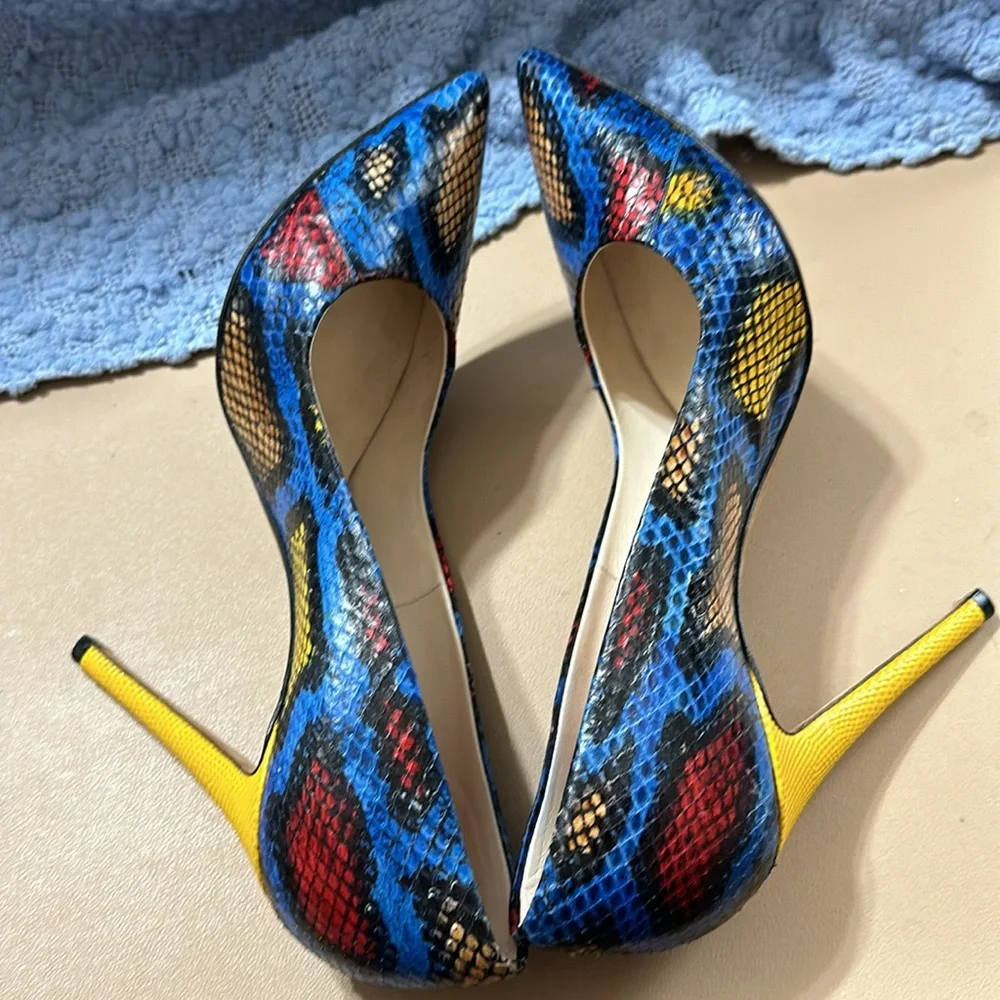 FENDI multicolor python leather pump - Picture 4 of 10